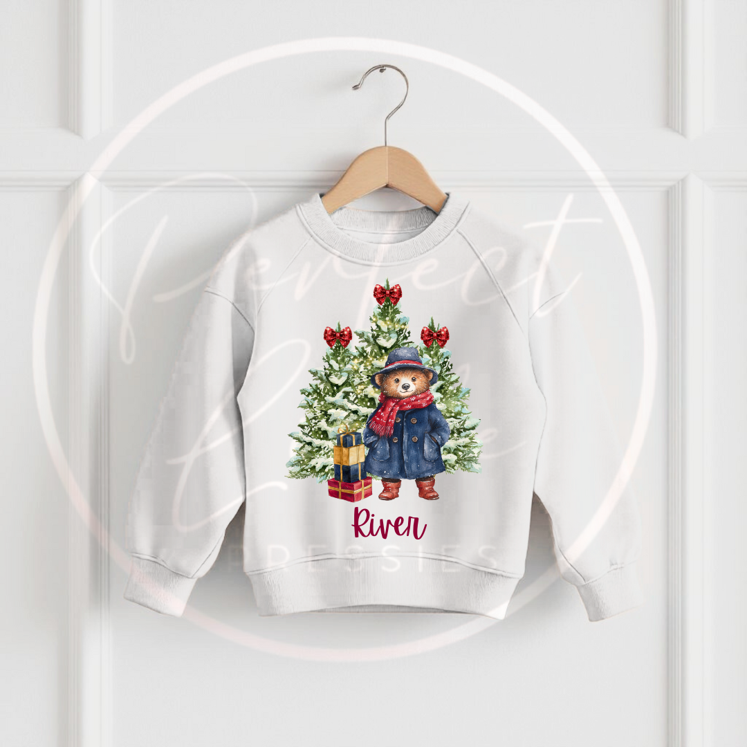 Christmas Sweatshirt - Classic Bear Scene