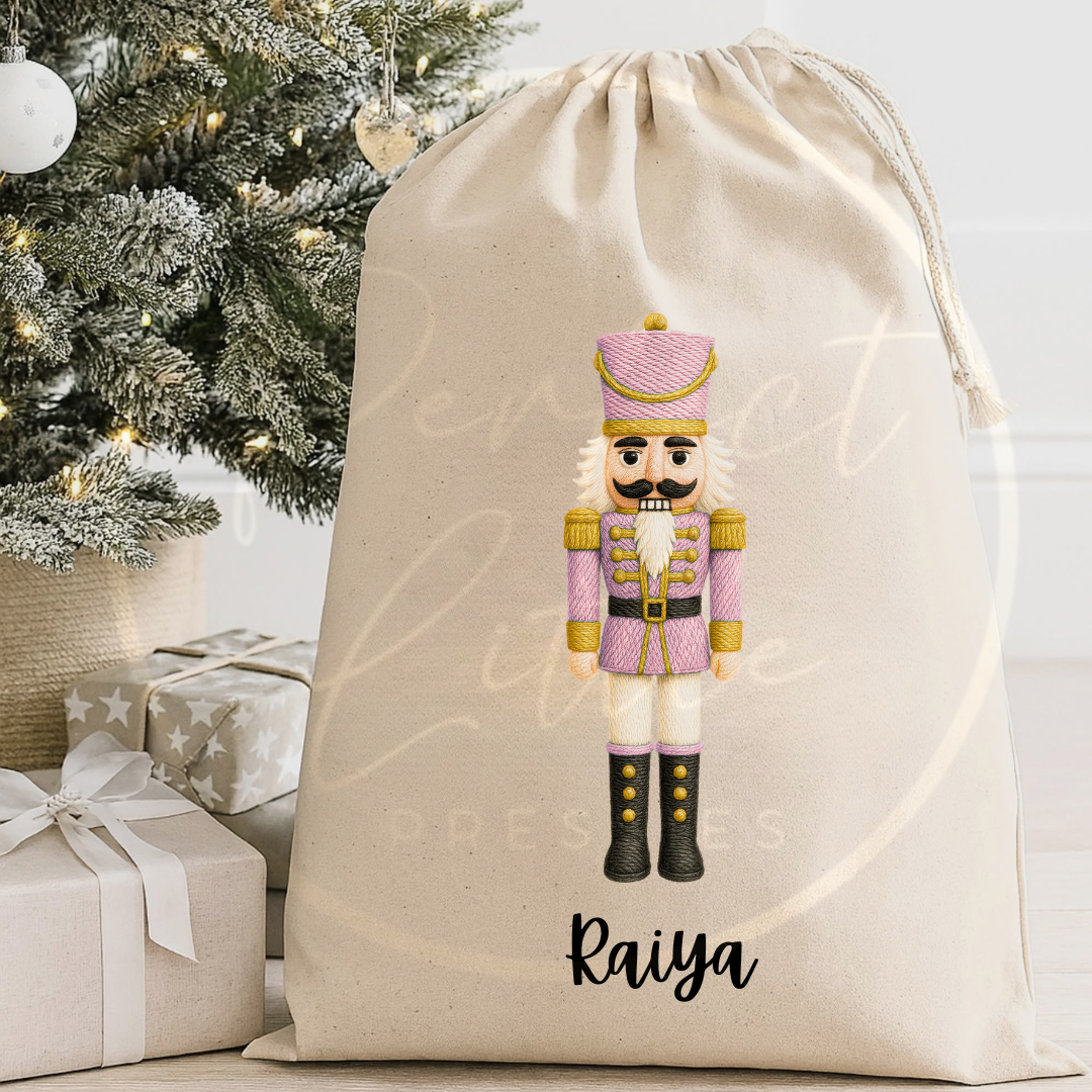 Christmas Sack - Pink Nutcracker