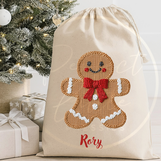 Christmas Sack - Red Gingerbread