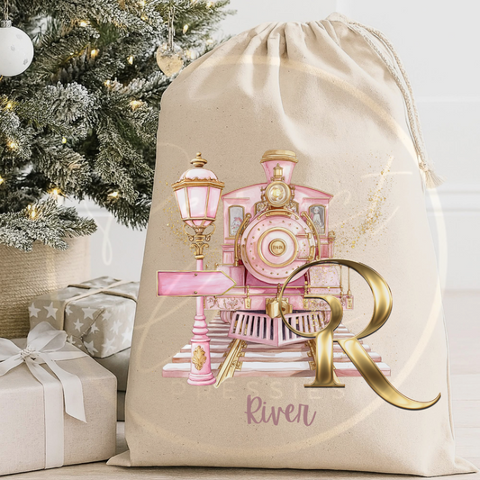 Christmas Sack - Pink Express Initial