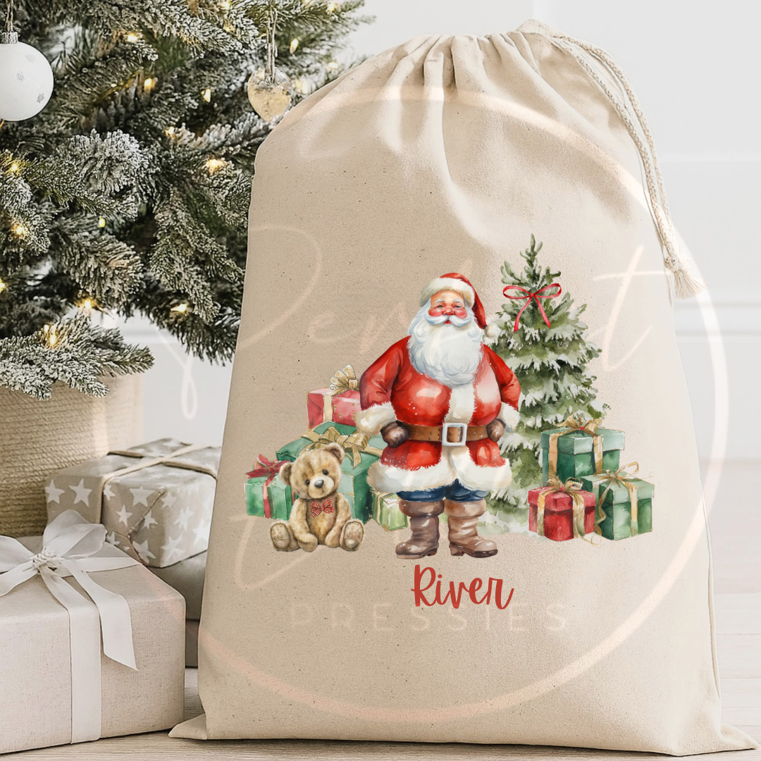 Christmas Sack - Santa Bear