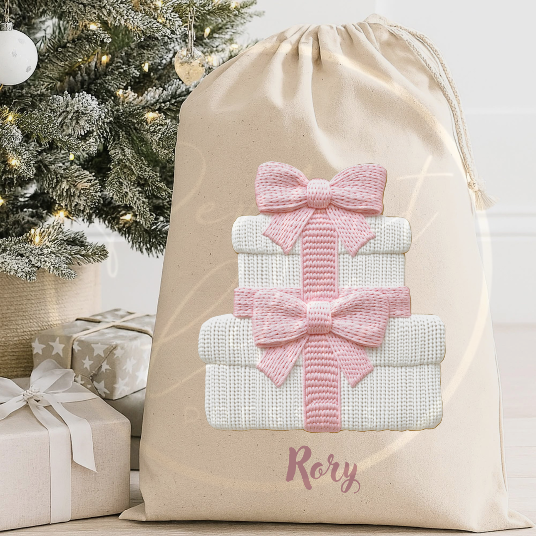 Christmas Sack - Pink Present Stack
