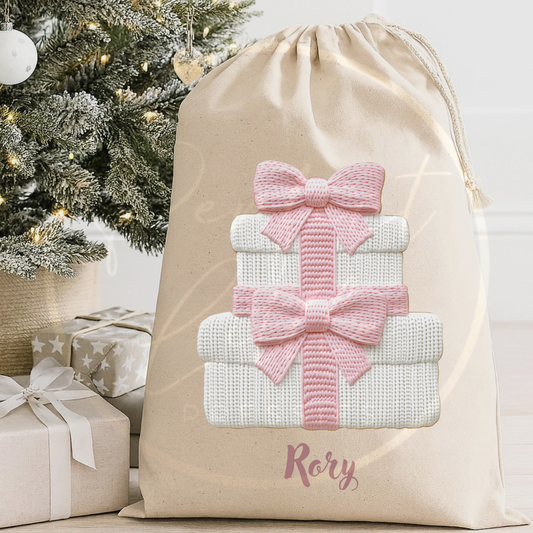 Christmas Sack - Pink Present Stack