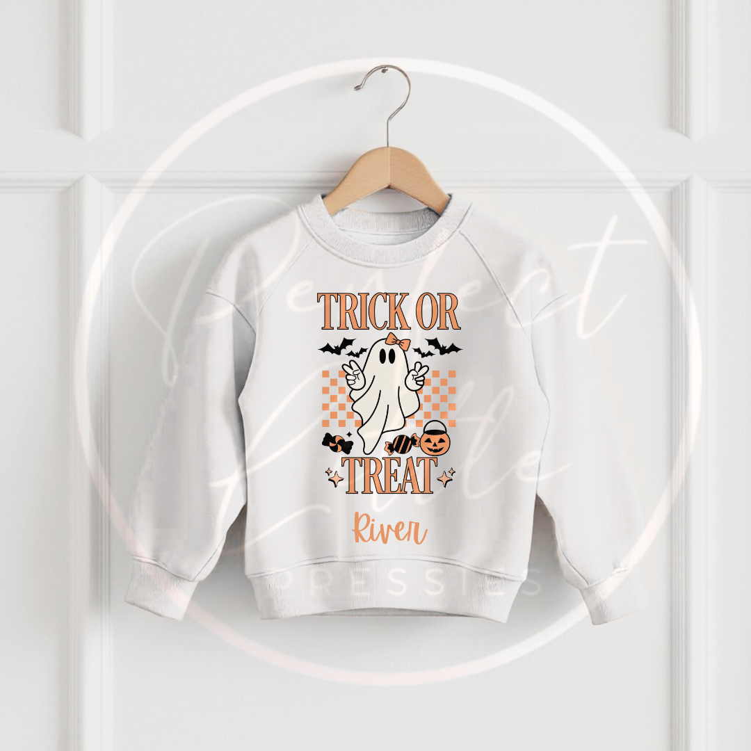 Halloween Orange Trick Or Treat Sweatshirt