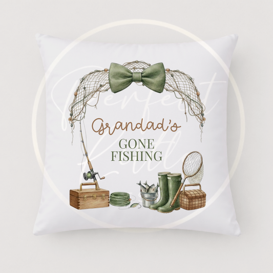 Father's Day - Fishing Wreath Cushion Cover