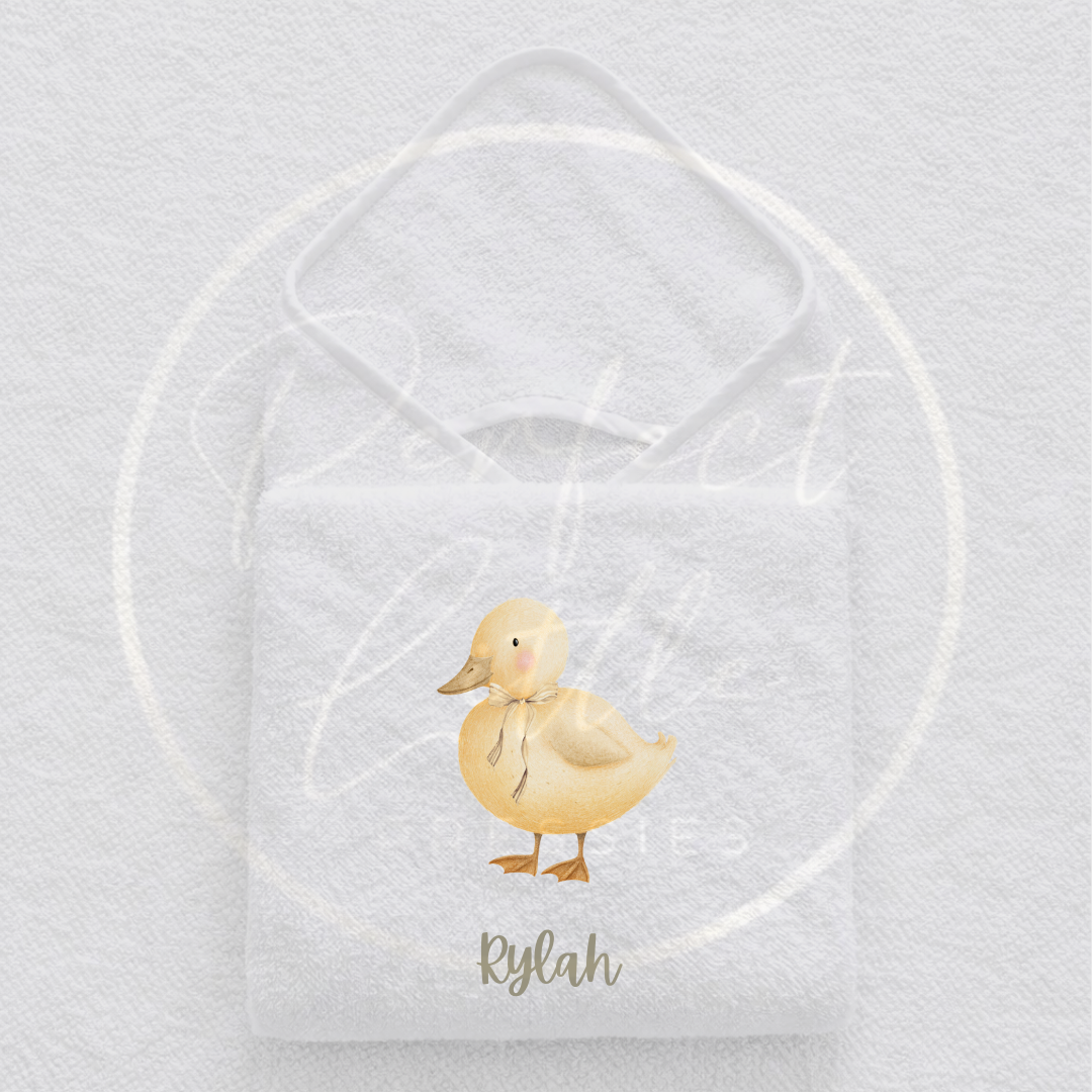 Baby Hooded Towel - Yellow Duckling Design