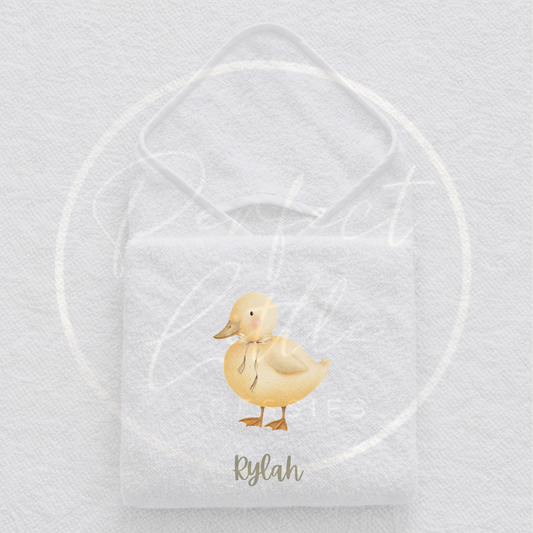 Baby Hooded Towel - Yellow Duckling Design