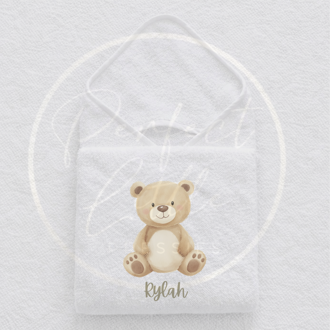 Baby Hooded Towel - Baby Bear Design