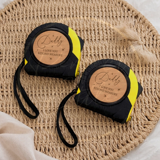 Father's Day - Tape Measure Oak Veneer Effect Centre
