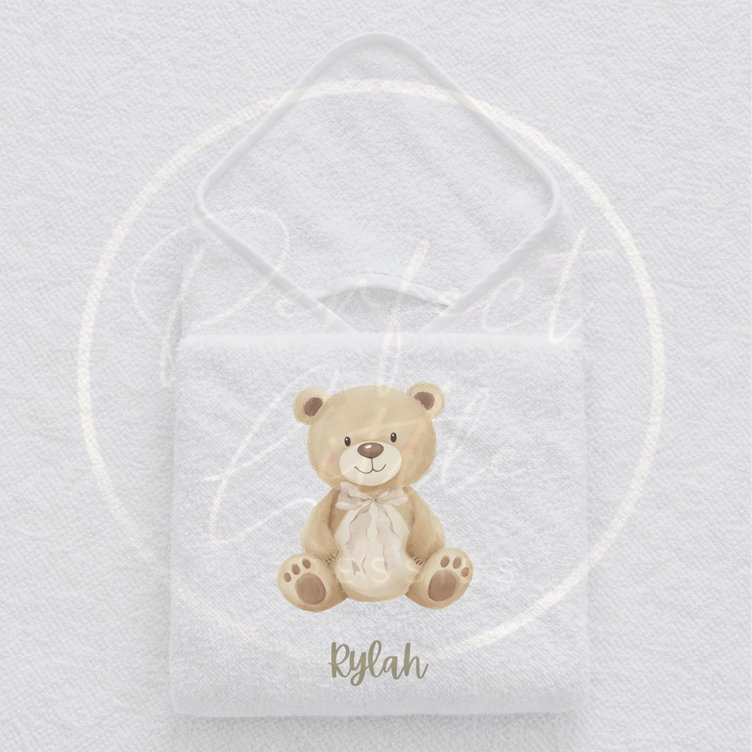 Baby Hooded Towel - Baby Bear Design