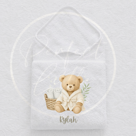 Baby Hooded Towel - Bathtime Bear Design