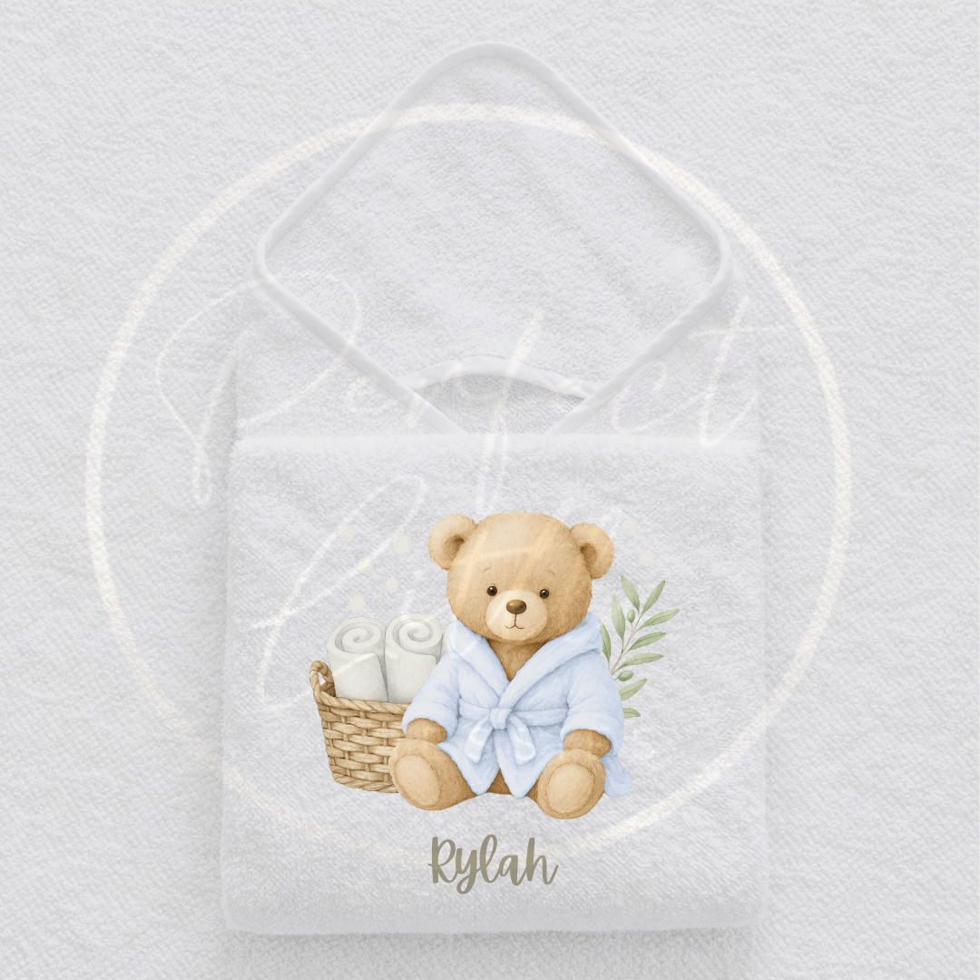 Baby Hooded Towel - Bathtime Bear Design