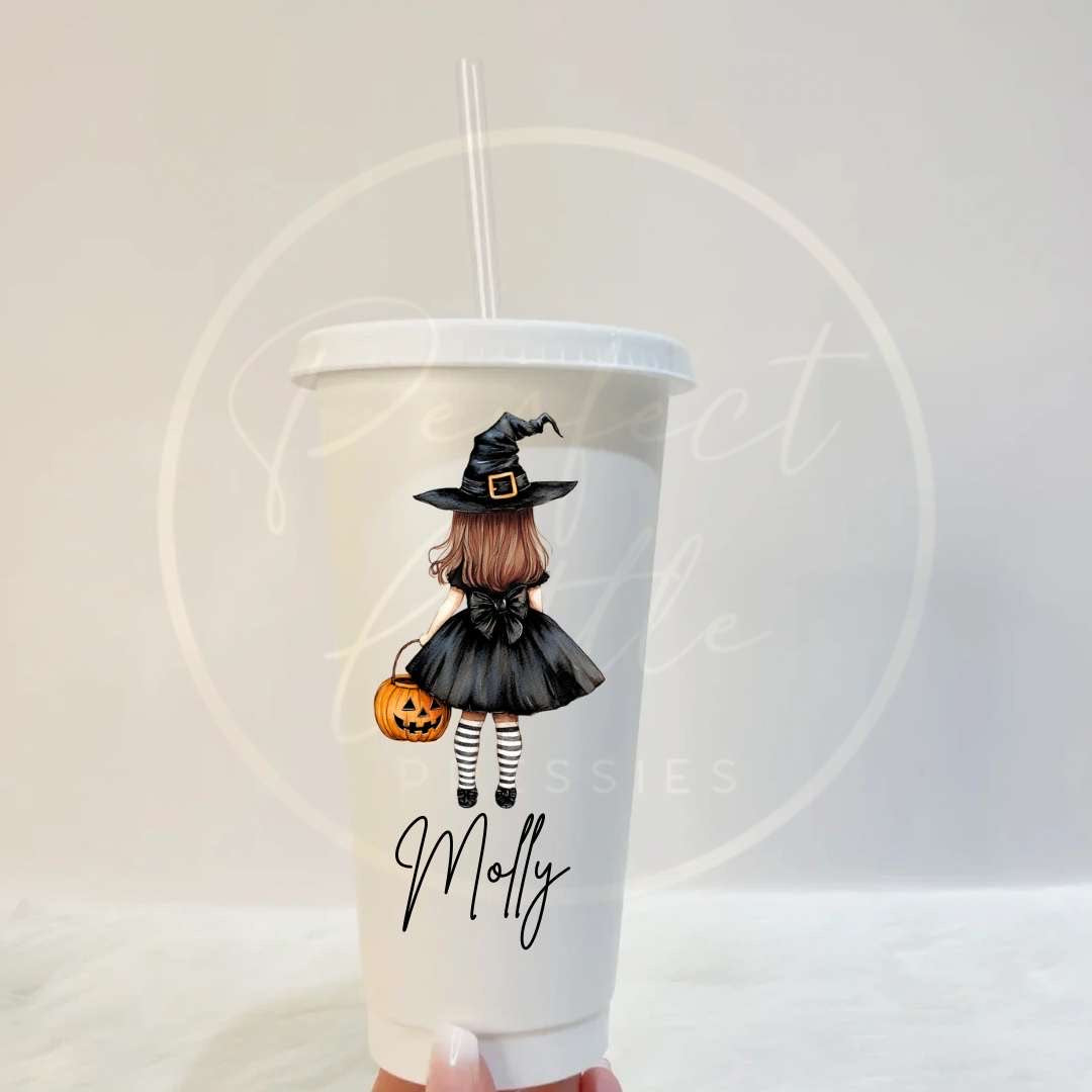 Halloween Witch Silhouette Cold Cup