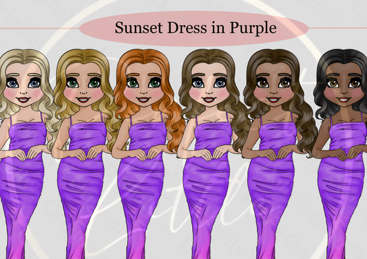 DESIGN A DOLLY - Sunset Dress Purple