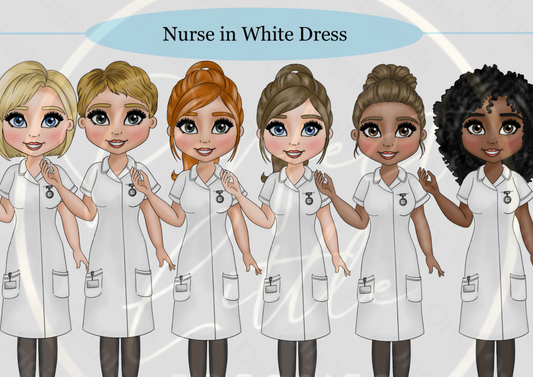 DESIGN A DOLLY - Nurse In White Dress