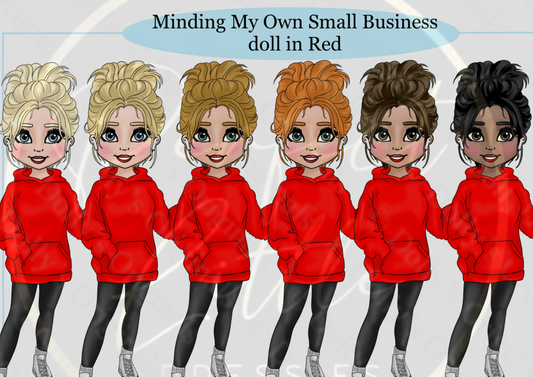 DESIGN A DOLLY - Minding My Own Business Red