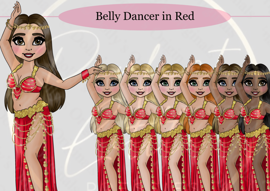 DESIGN A DOLLY - Belly Dancer Red