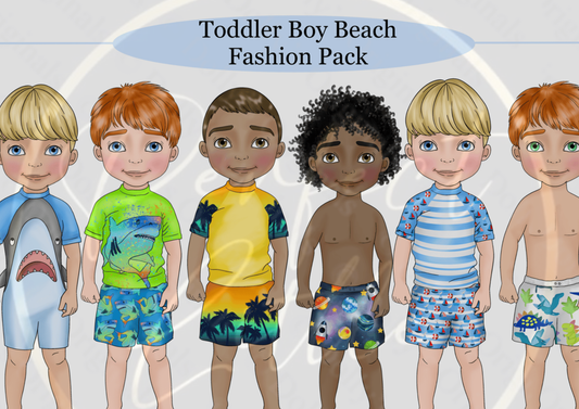DESIGN A DOLLY - Toddler Boy Beach