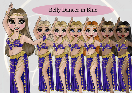 DESIGN A DOLLY - Belly Dancer Blue