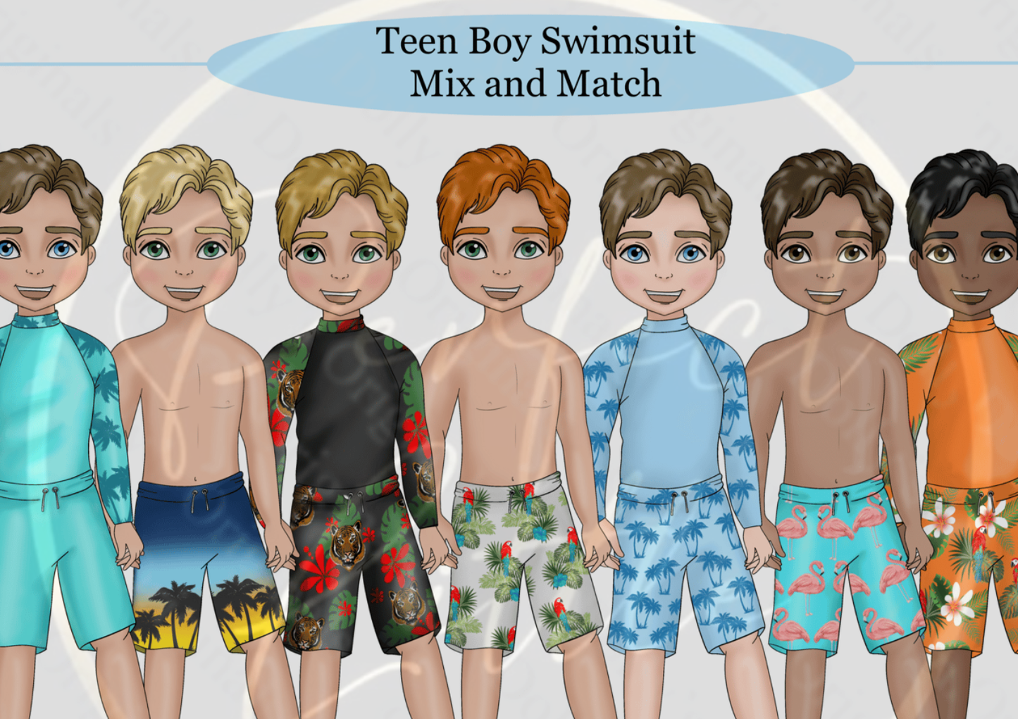 DESIGN A DOLLY - Teen Boy Swimsuit