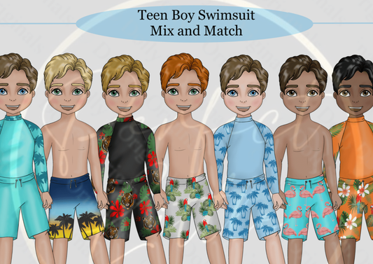 DESIGN A DOLLY - Teen Boy Swimsuit