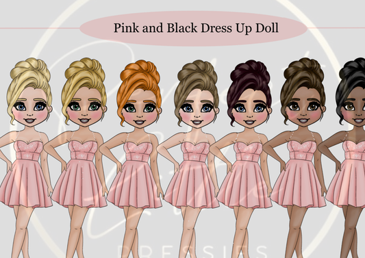 DESIGN A DOLLY - Pink And Black Dress