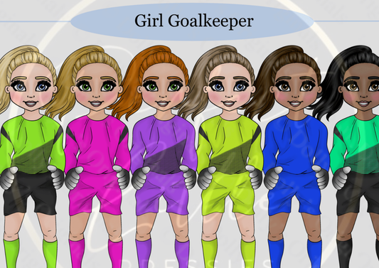 DESIGN A DOLLY - Girl Goalkeeper