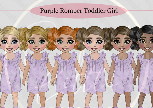 DESIGN A DOLLY - Purple Romper Toddler Girl