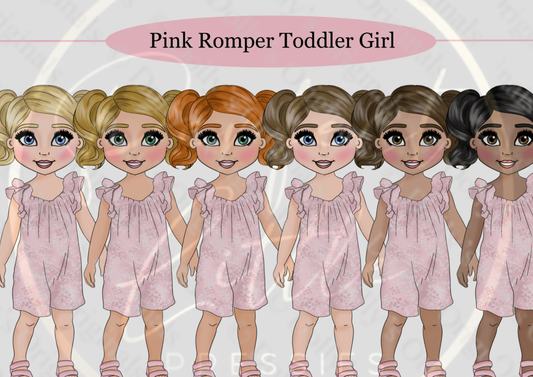 DESIGN A DOLLY - Pink Romper Toddler Girl