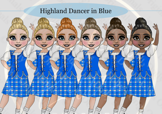 DESIGN A DOLLY - Highland Dancer Blue