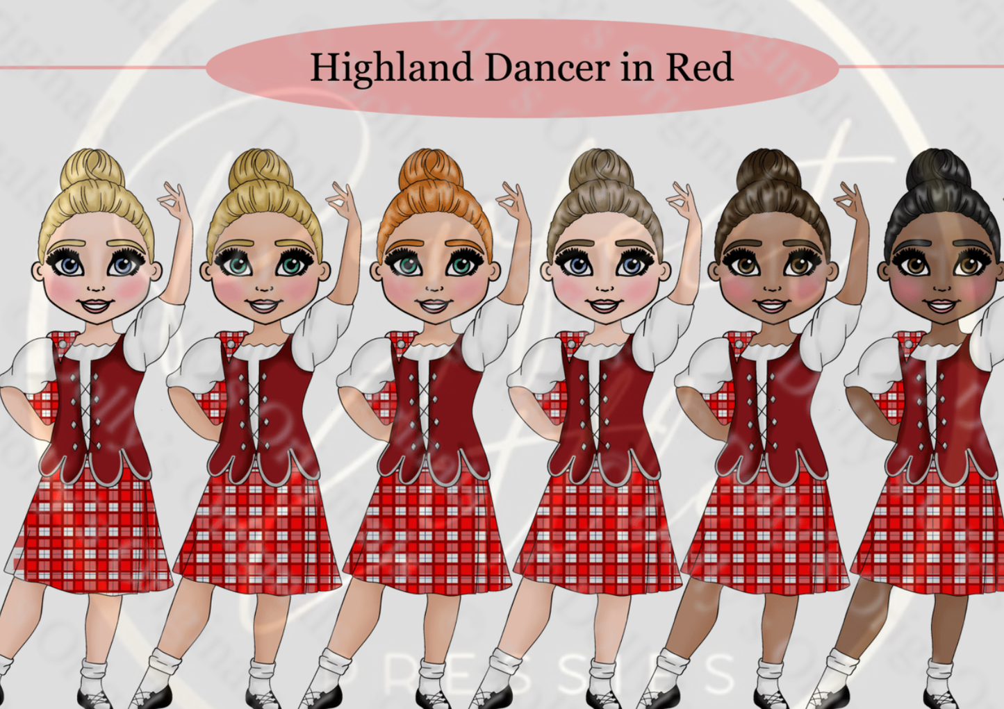 DESIGN A DOLLY - Highland Dancer Red