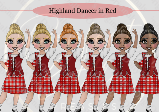 DESIGN A DOLLY - Highland Dancer Red