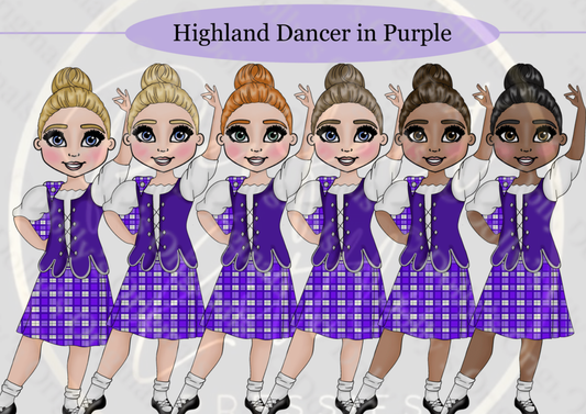 DESIGN A DOLLY -  Highland Dancer Purple