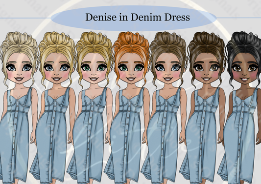 DESIGN A DOLLY - Denise Denim Dress