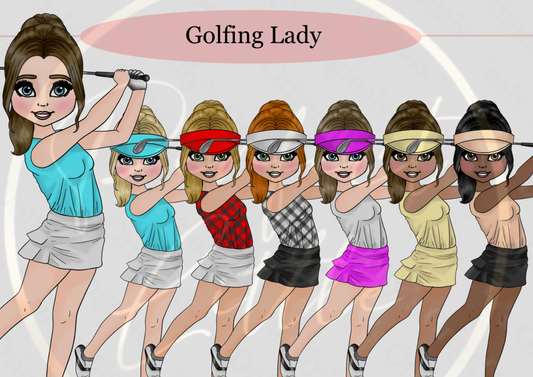 DESIGN A DOLLY - Golfing Lady