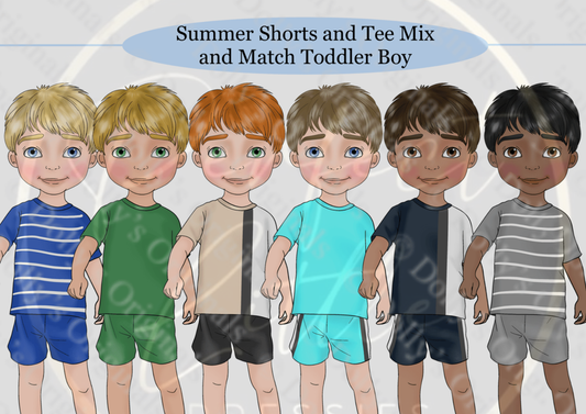 DESIGN A DOLLY - Summer Toddler Boy Shorts Set