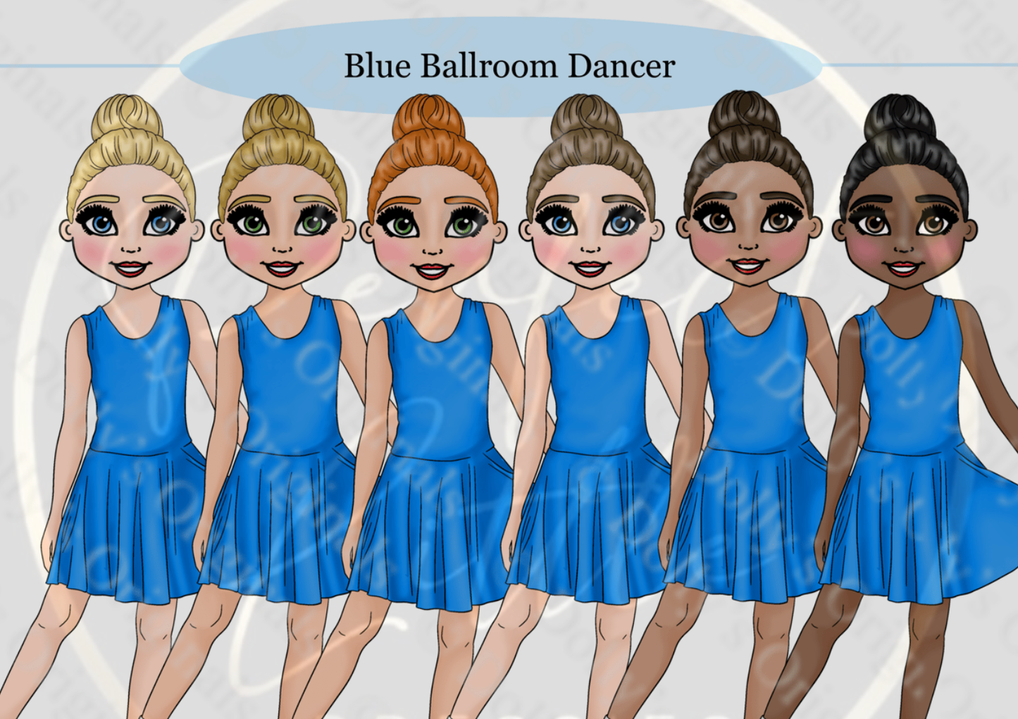 DESIGN A DOLLY - Blue Ballroom Dancer