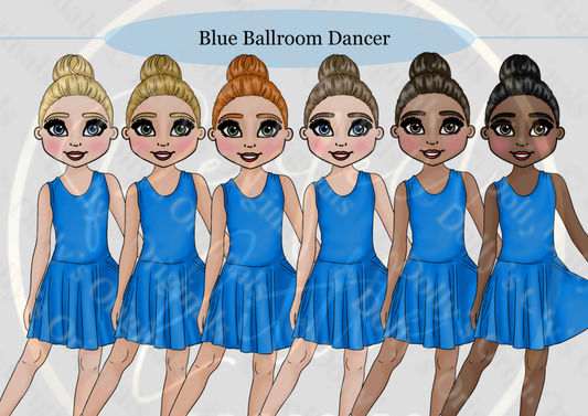 DESIGN A DOLLY - Blue Ballroom Dancer