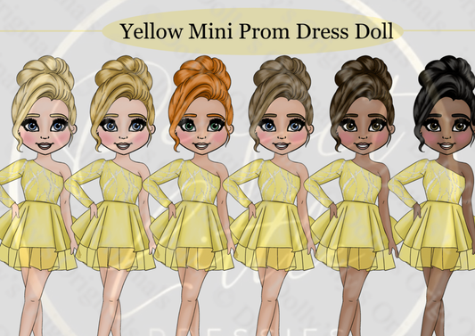 DESIGN A DOLLY - Yellow Mini Prom Dress