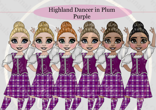 DESIGN A DOLLY - Highland Dancer Plum Purple