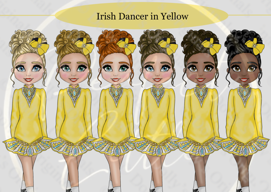 DESIGN A DOLLY - Irish Dancer Yellow
