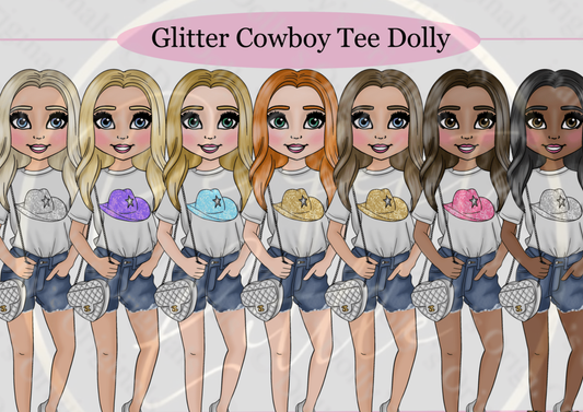 DESIGN A DOLLY - Glitter Cowboy Tee