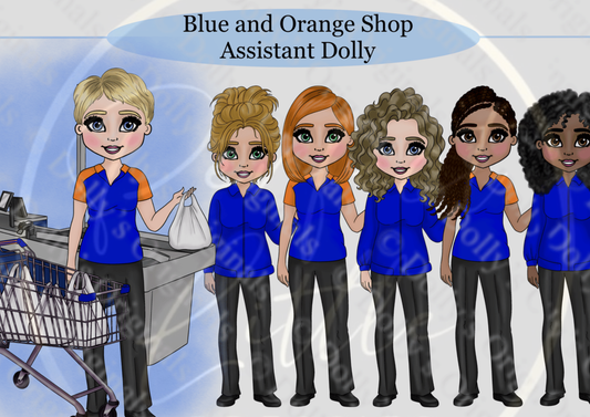 DESIGN A DOLLY - Blue Orange Shop Assistant