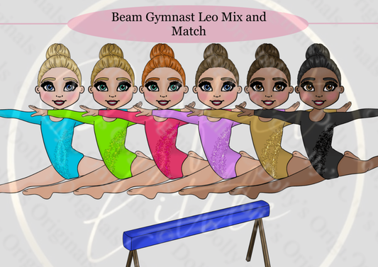 DESIGN A DOLLY - Beam Gymnast Leotards