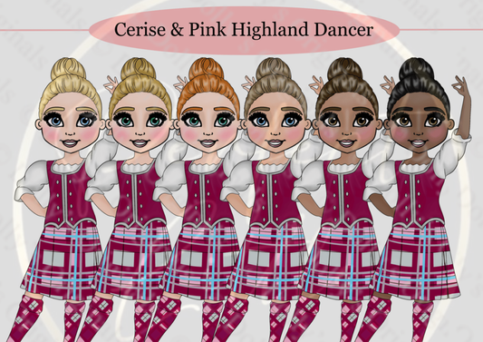 DESIGN A DOLLY - Cerise Pink Highland Dancer