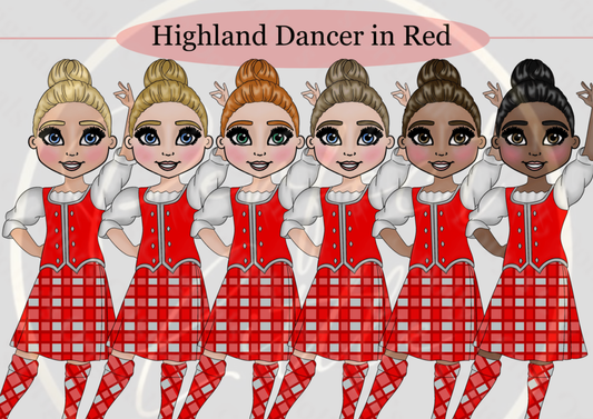 DESIGN A DOLLY - Highland Dancer Red