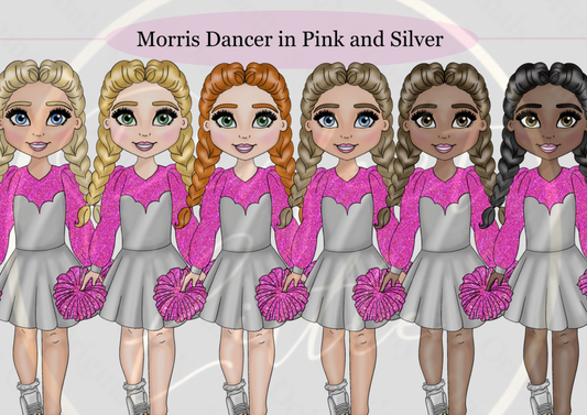 DESIGN A DOLLY - Morris Dancer Pink Silver