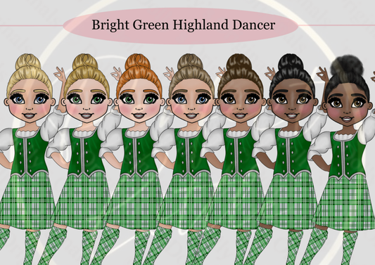 DESIGN A DOLLY - Bright Green Highland Dancer