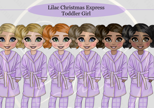 DESIGN A DOLLY - Lilac Christmas Express Toddler Girl