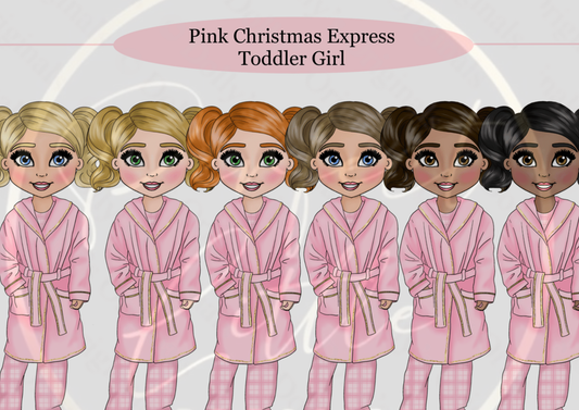 DESIGN A DOLLY - Pink Christmas Express Toddler Girl